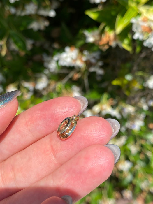 14k bezel set lemon quartz charm