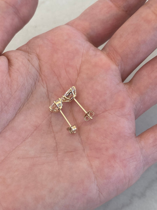 14K Pear Lab Diamond Stud Earrings – 1.3 CTW