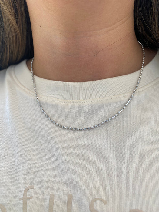 Vintage 18K White Gold Natural Diamond Necklace – 1.00 TCW