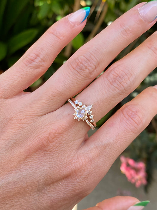 14k rose cut 1 carat Diamond ring size 6