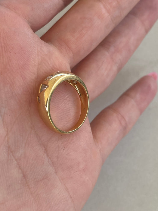 Vintage 18K Gold Multi-Shape Diamond Ring