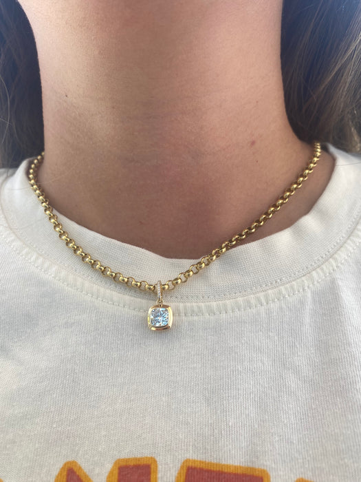 Vintage 14K Gold Rolo Chain Necklace – 16.5”