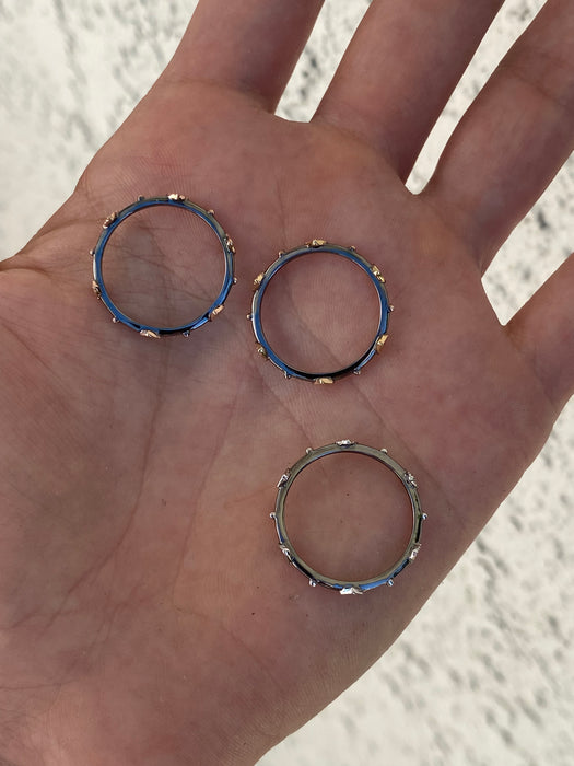 14k black diamond diamond shape eternity ring size 7