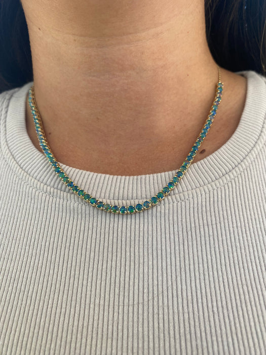 14K 7 Carat Australian Opal Necklace