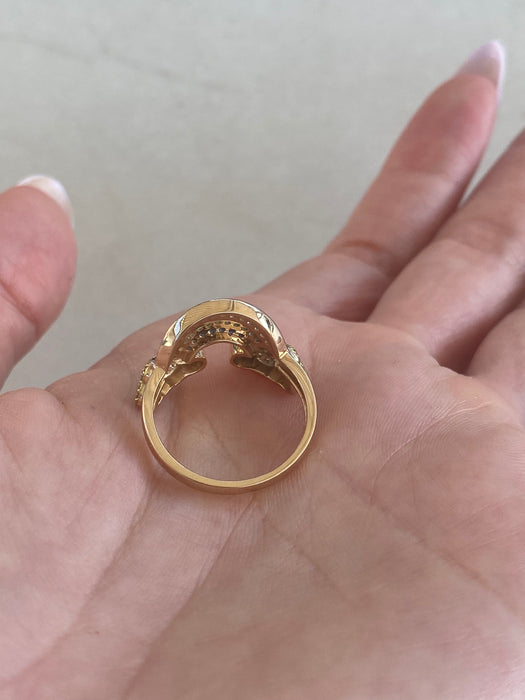 14K Gold Rainbow Cloud Ring