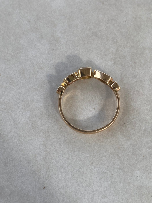 14K Gold Fancy Color Diamond Bezel Ring – 1.06 TCW