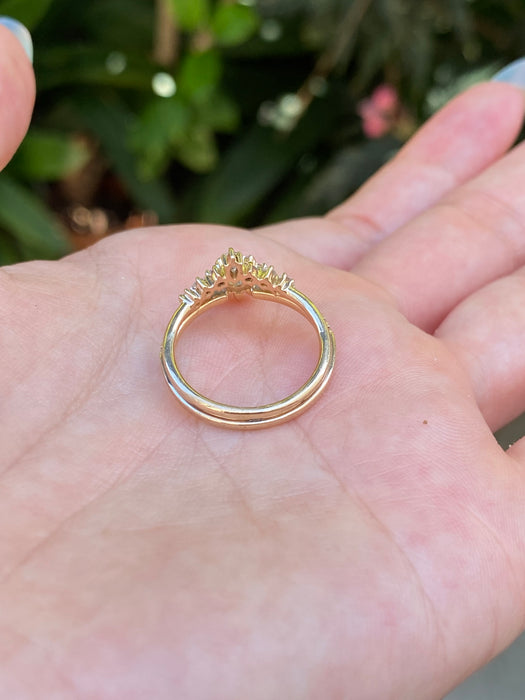 14k rose cut 1 carat Diamond ring size 6