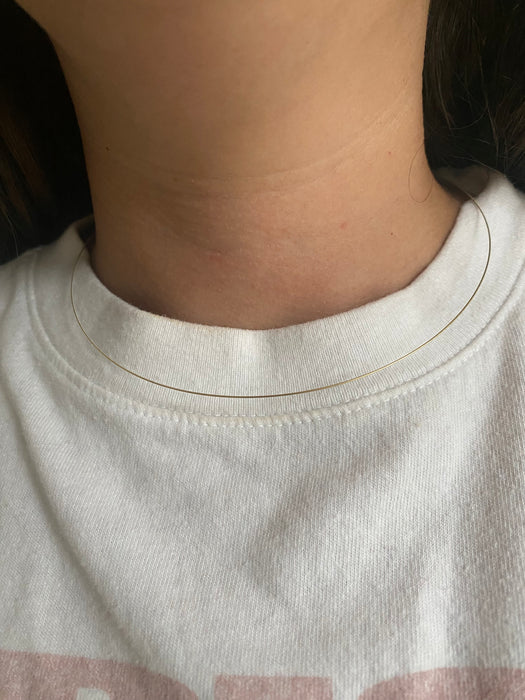 14K Springy Wire Necklace 16.5”