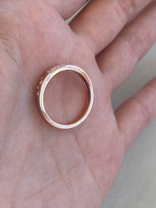 14K Rose Gold Natural Diamond Ring