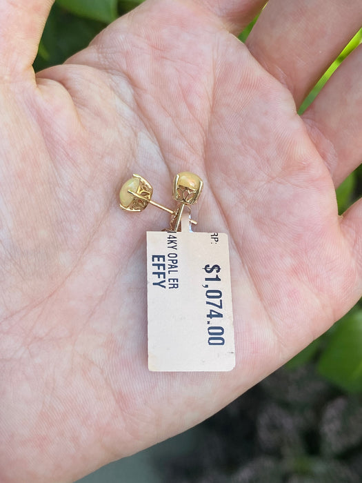 14k opal stud earrings by effy