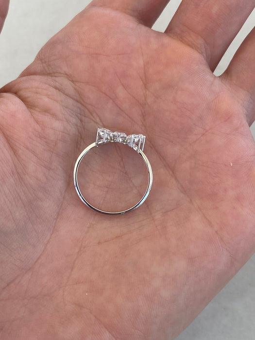 14K White Gold Lab Diamond Butterfly Ring – 1.11 CTW