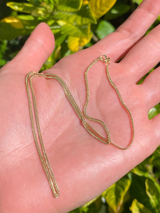 14k double curb necklace 18”