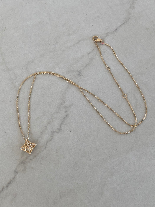 14K Star Lab Diamond Necklace