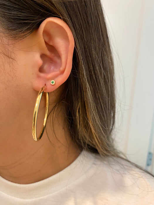 14k 1.85” by 3mm hoop earrings