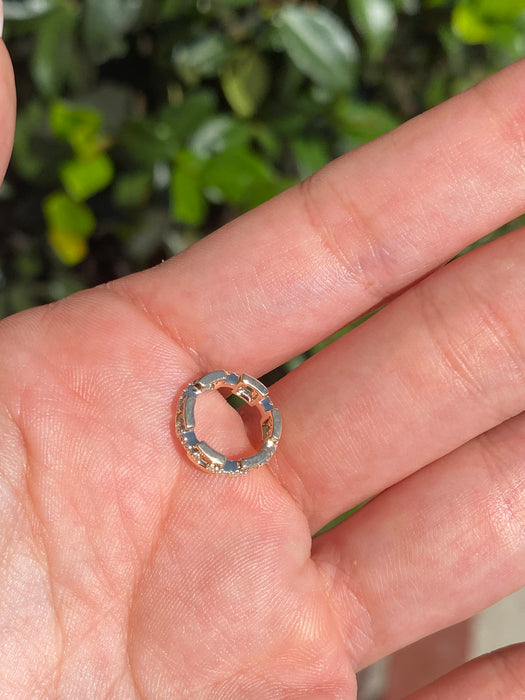 14k diamond charm spacer rondelle