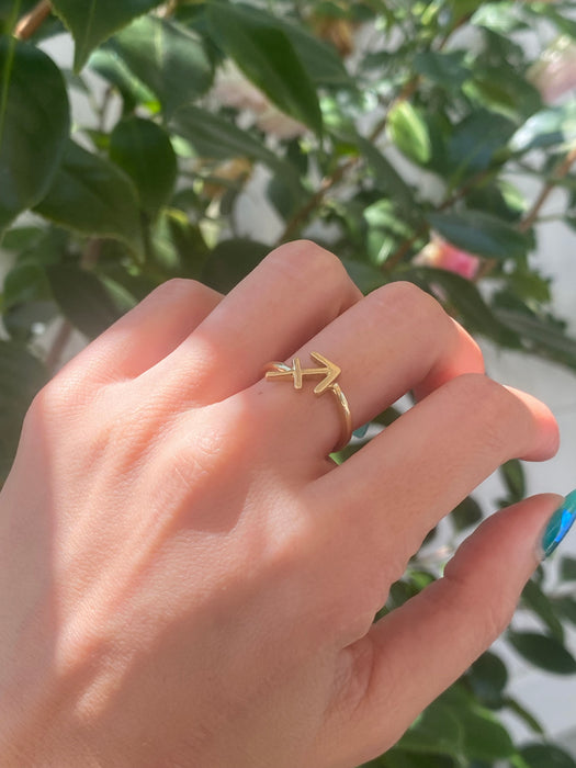 14k Sagittarius ♐️ zodiac ring size 6.25