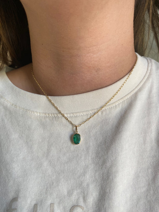 14K Gold Mini Paperclip Chain Necklace – 14.25 Inches