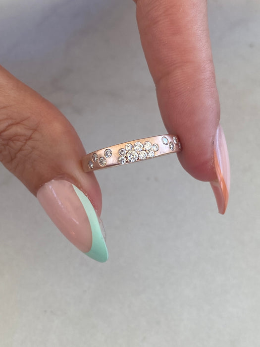 14K Rose Gold Natural Diamond Ring