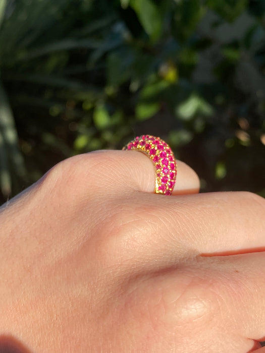 18k ruby dome ring size 4