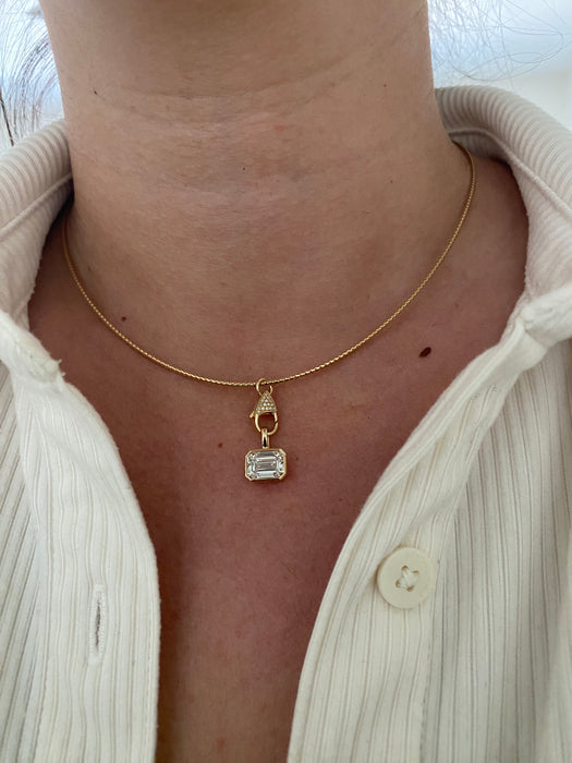14K Gold Gemstone & Diamond Clasps