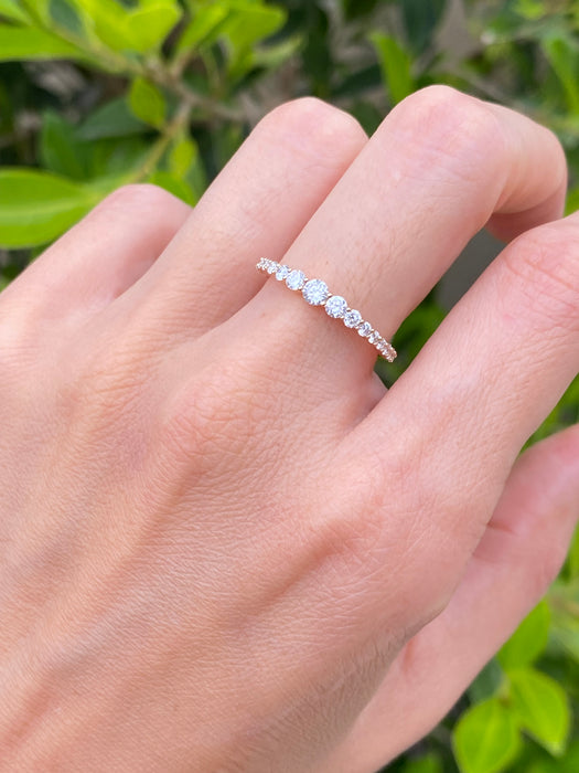 14K Gold Round Lab Diamond Stacker Ring
