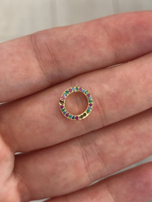 14k solid charm connector