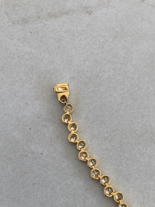 14K 2.5 Carat Lab Diamond Bubble Tennis Bracelet