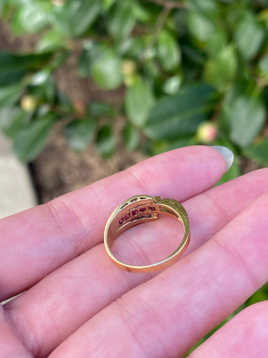 14k ruby and diamond ring size 5.75