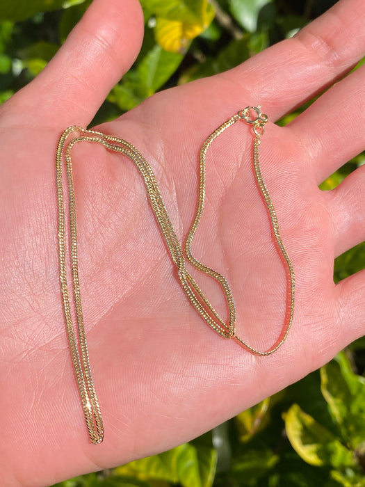 14k double curb necklace 18”