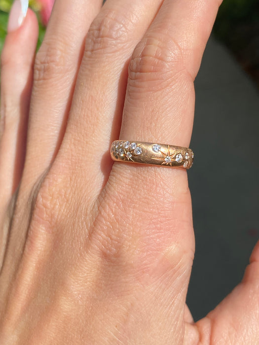 Penny Preville 18K Rose Gold Diamond Galaxy Band Ring 0.62 CTW Size 6.5