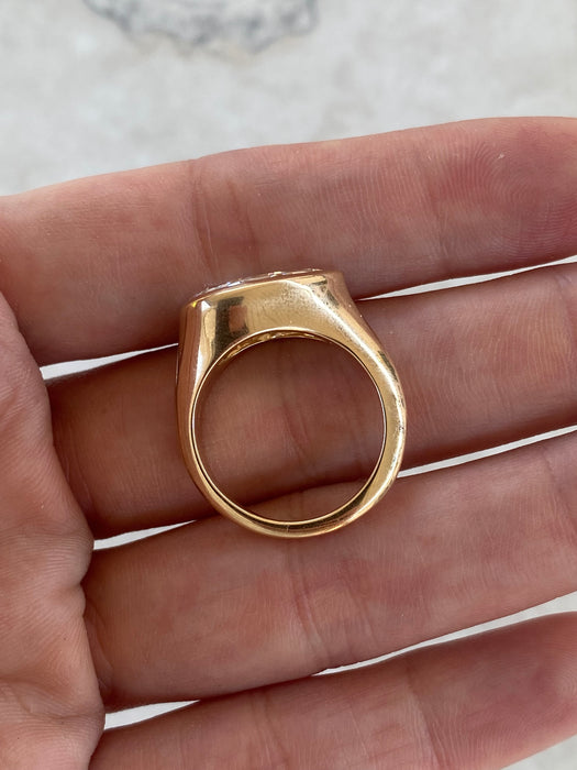 14K Gold 3.31 Carat East-West Step-Cut Pear Lab Diamond Ring