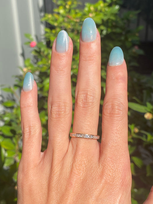 18k rose gold princess cut diamond ring size 6.25