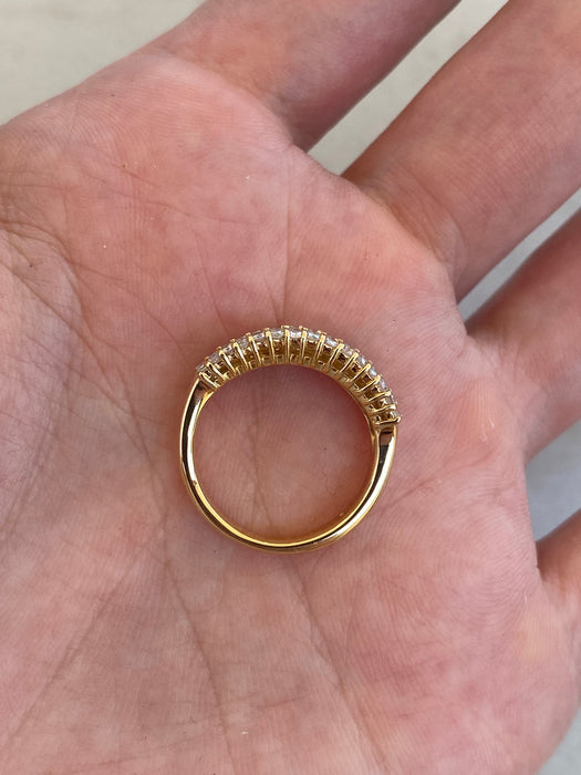 Vintage 18K Gold Baguette & Diamond Ring
