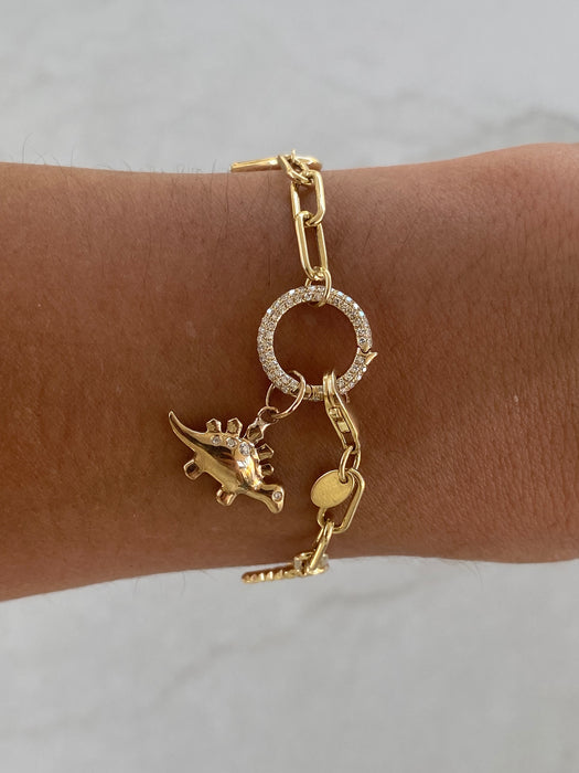 14K Diamond Connector Charm