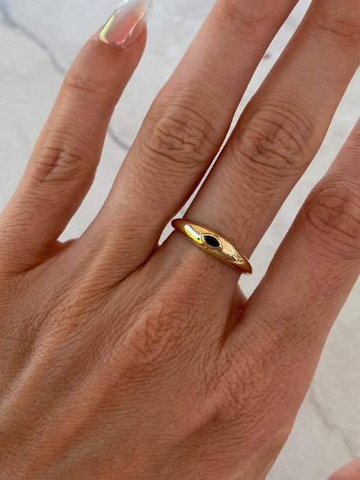 14K Natural Blue Sapphire Marquise Ring