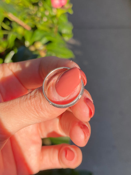 14k white gold diamond etoile eternity ring size 6.75