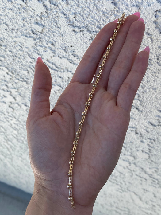 14K Yellow Gold Diamond Tennis Bracelet – 2.63 TCW Bezel & Prong Set Diamonds