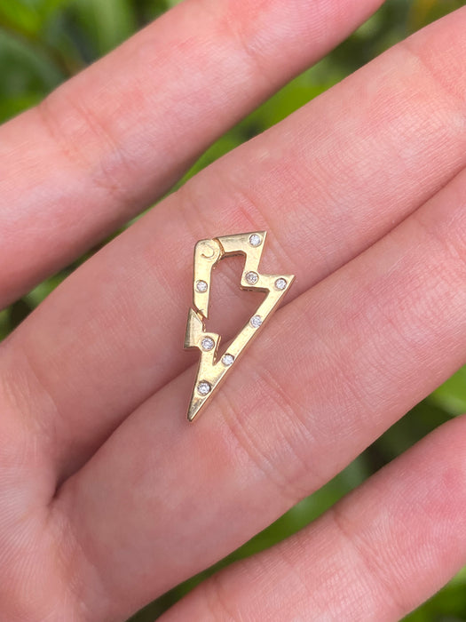 14k solid charm connector