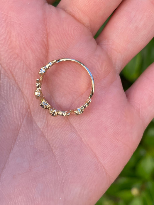 Custom preorder 14k dancing kitty cat ring