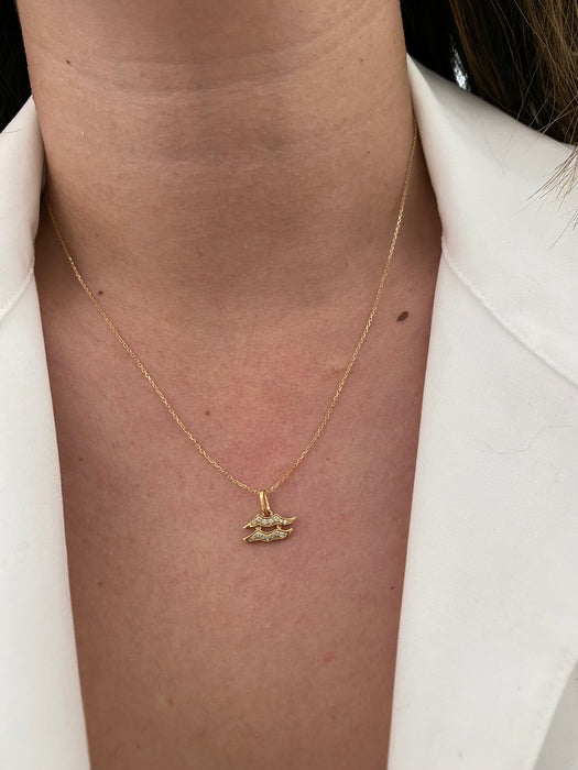 18k diamond zodiac charm pendant