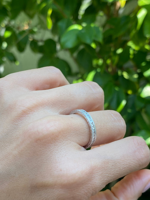 18k white gold diamond eternity ring size 6.5