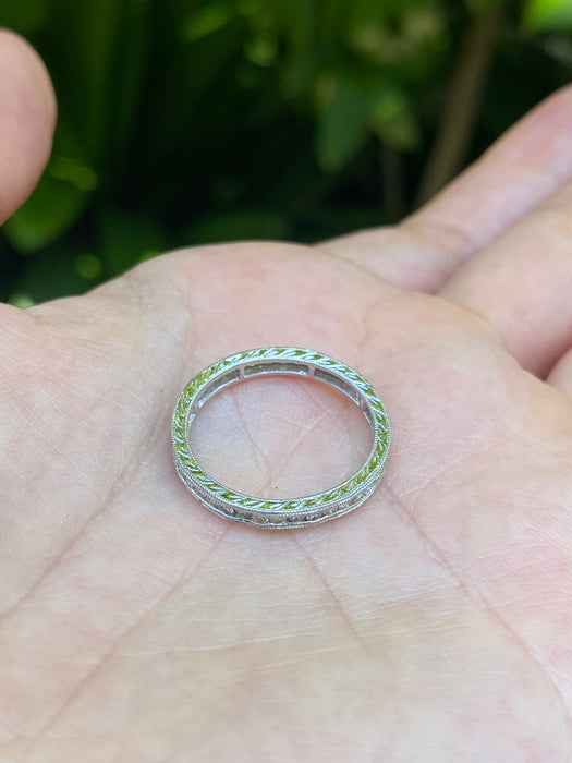 18k white gold diamond eternity ring size 6.5