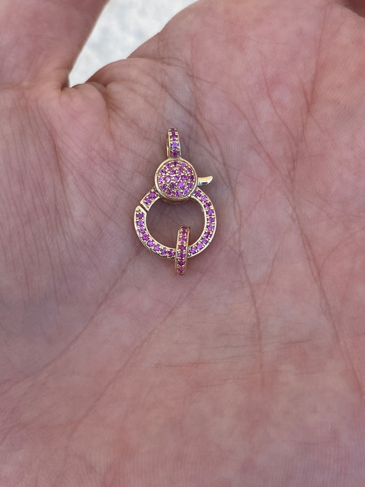 14K Gold Gemstone Clasps & Connectors – Diamond, Ruby, Sapphire, Emerald Carabiners & Heart Links