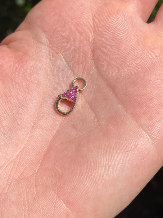 14K Gold Gemstone & Diamond Clasps