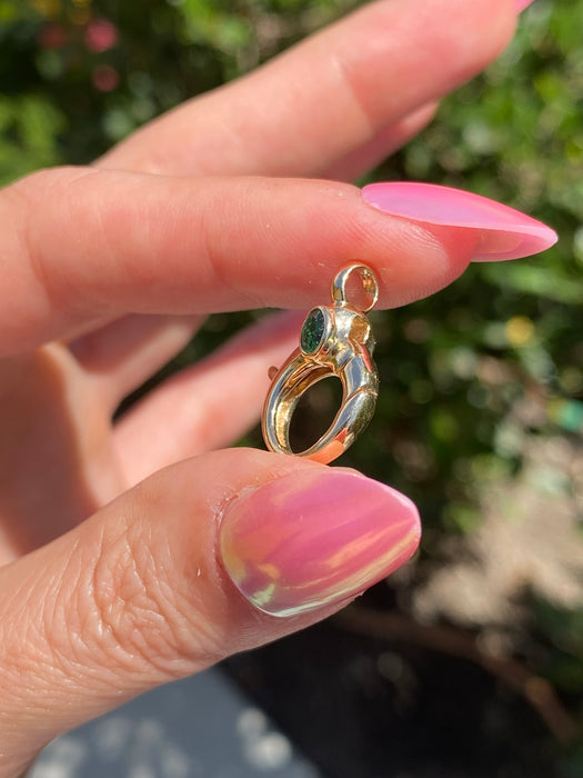 14K Gold Gemstone & Diamond Clasps