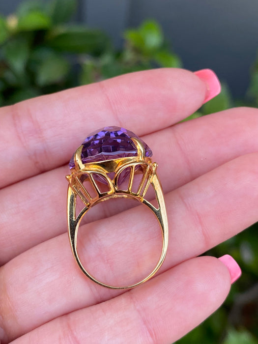 18k amethyst ring size 7.5