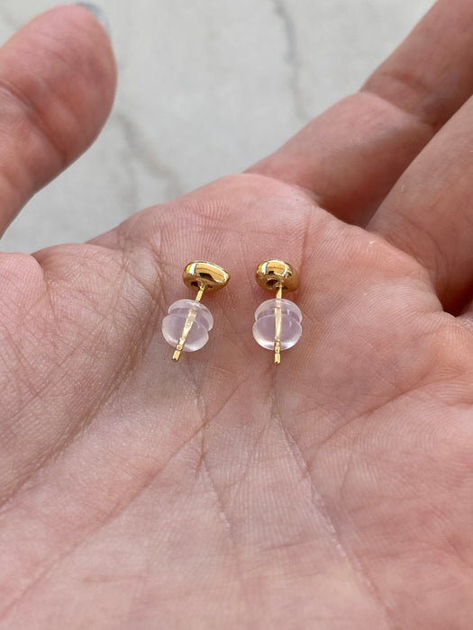 18K Yellow Gold Bezel-Set Natural Pear Diamond Stud Earrings – 0.20 TCW