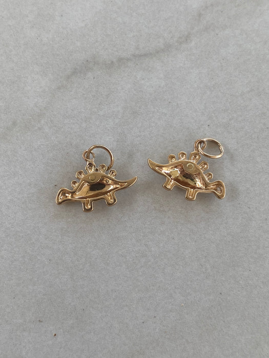 14K Triceratops Dinosaur Charms