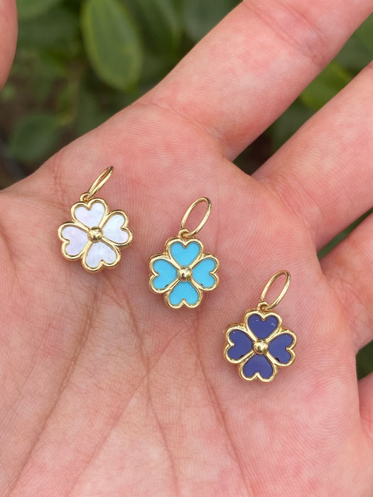 14k clover charm