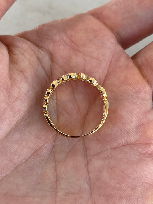 14K Gold Diamond Crown Ring Size 6